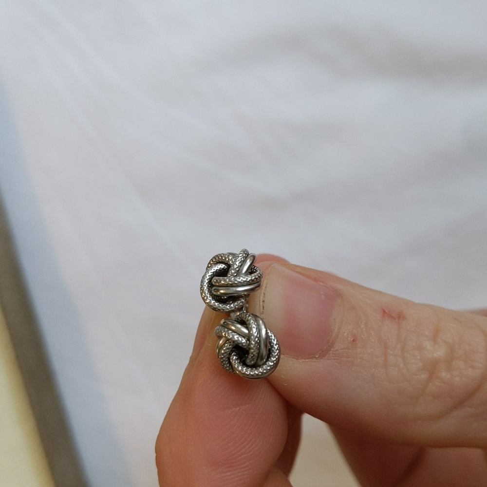 Silver Love Knot Earrings